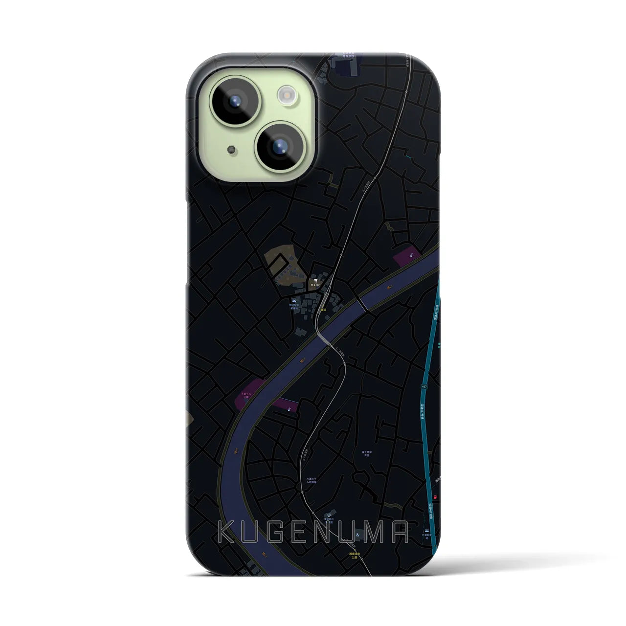 【鵠沼(神奈川県)】地図柄iPhoneケース(バックカバータイプ)