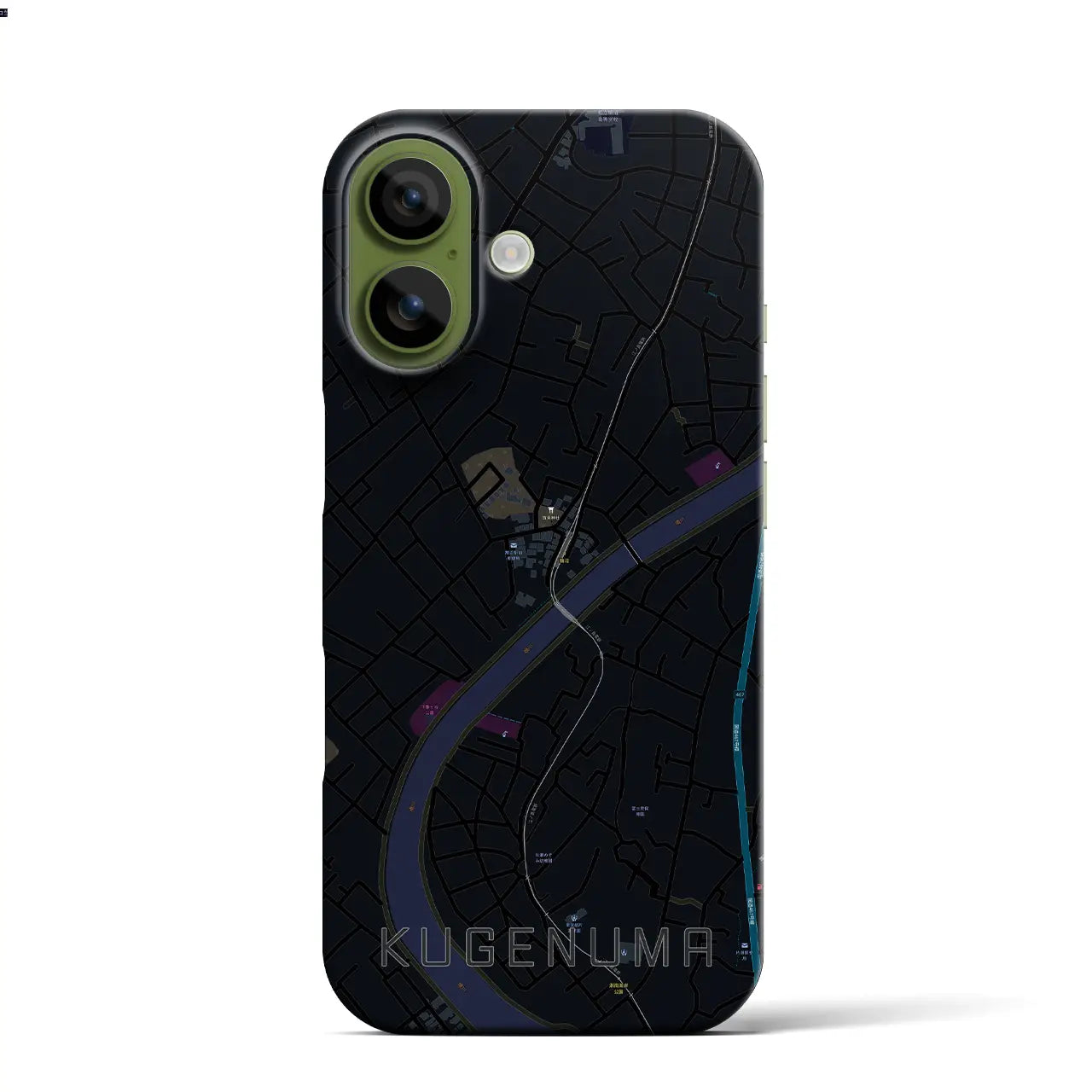 【鵠沼(神奈川県)】地図柄iPhoneケース(バックカバータイプ)