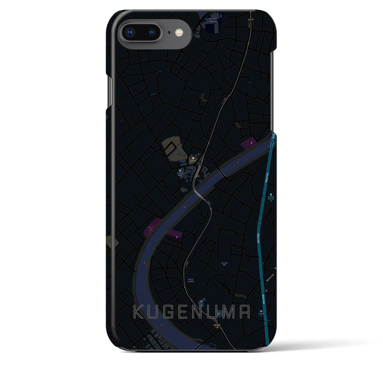 【鵠沼(神奈川県)】地図柄iPhoneケース(バックカバータイプ)