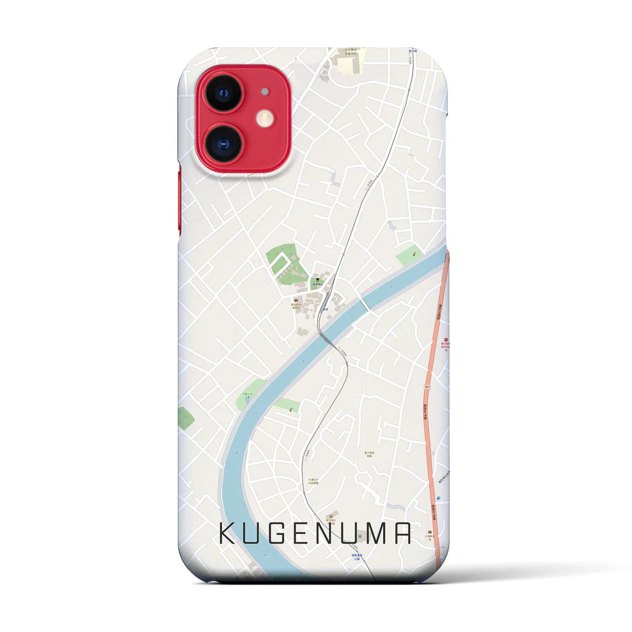 【鵠沼(神奈川県)】地図柄iPhoneケース(バックカバータイプ)