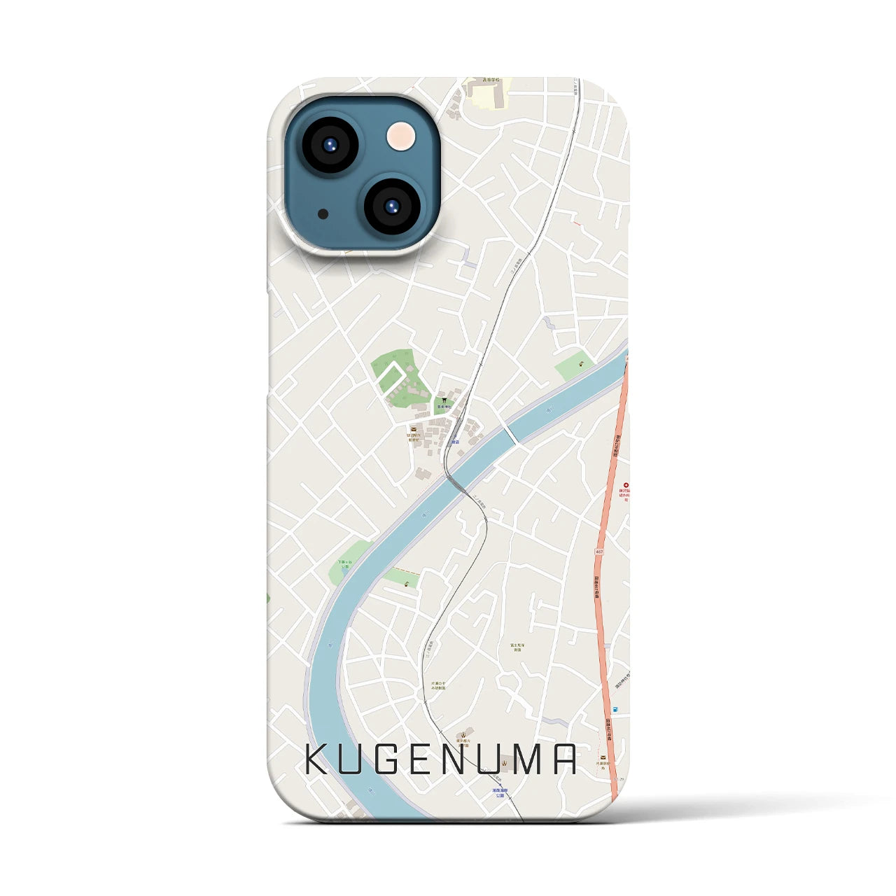 【鵠沼(神奈川県)】地図柄iPhoneケース(バックカバータイプ)