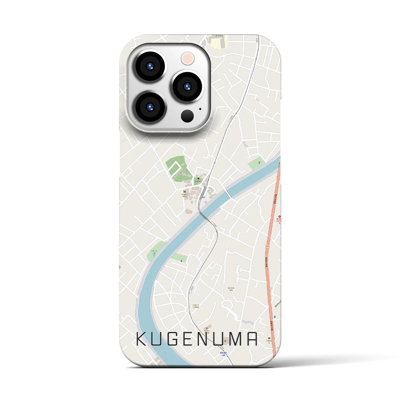 【鵠沼(神奈川県)】地図柄iPhoneケース(バックカバータイプ)