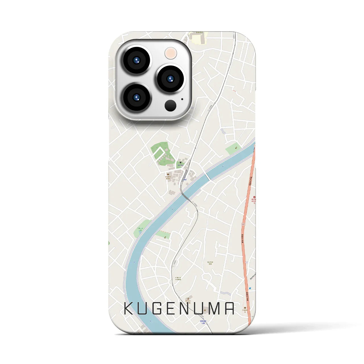 【鵠沼(神奈川県)】地図柄iPhoneケース(バックカバータイプ)