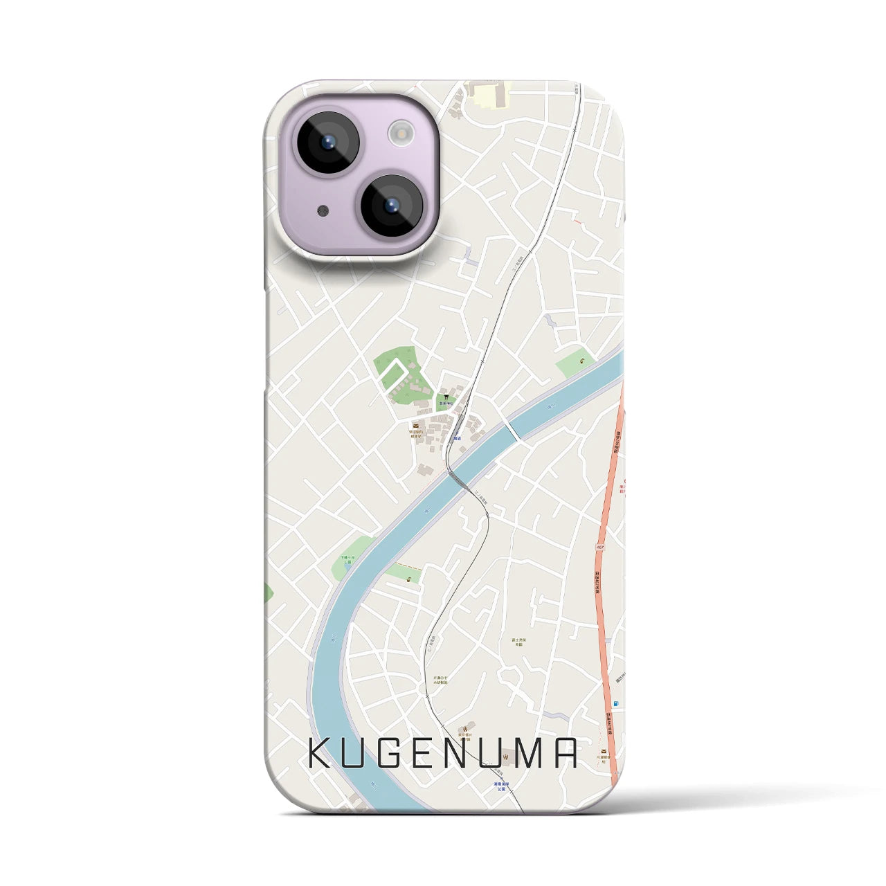 【鵠沼(神奈川県)】地図柄iPhoneケース(バックカバータイプ)