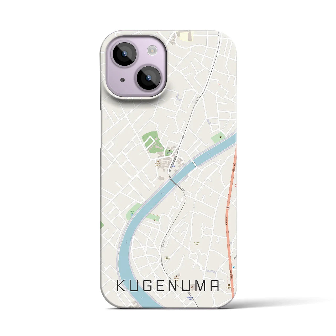 【鵠沼(神奈川県)】地図柄iPhoneケース(バックカバータイプ)