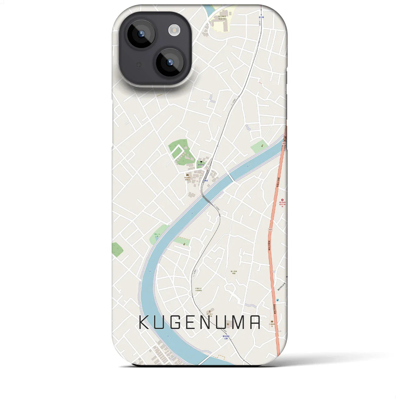 【鵠沼(神奈川県)】地図柄iPhoneケース(バックカバータイプ)