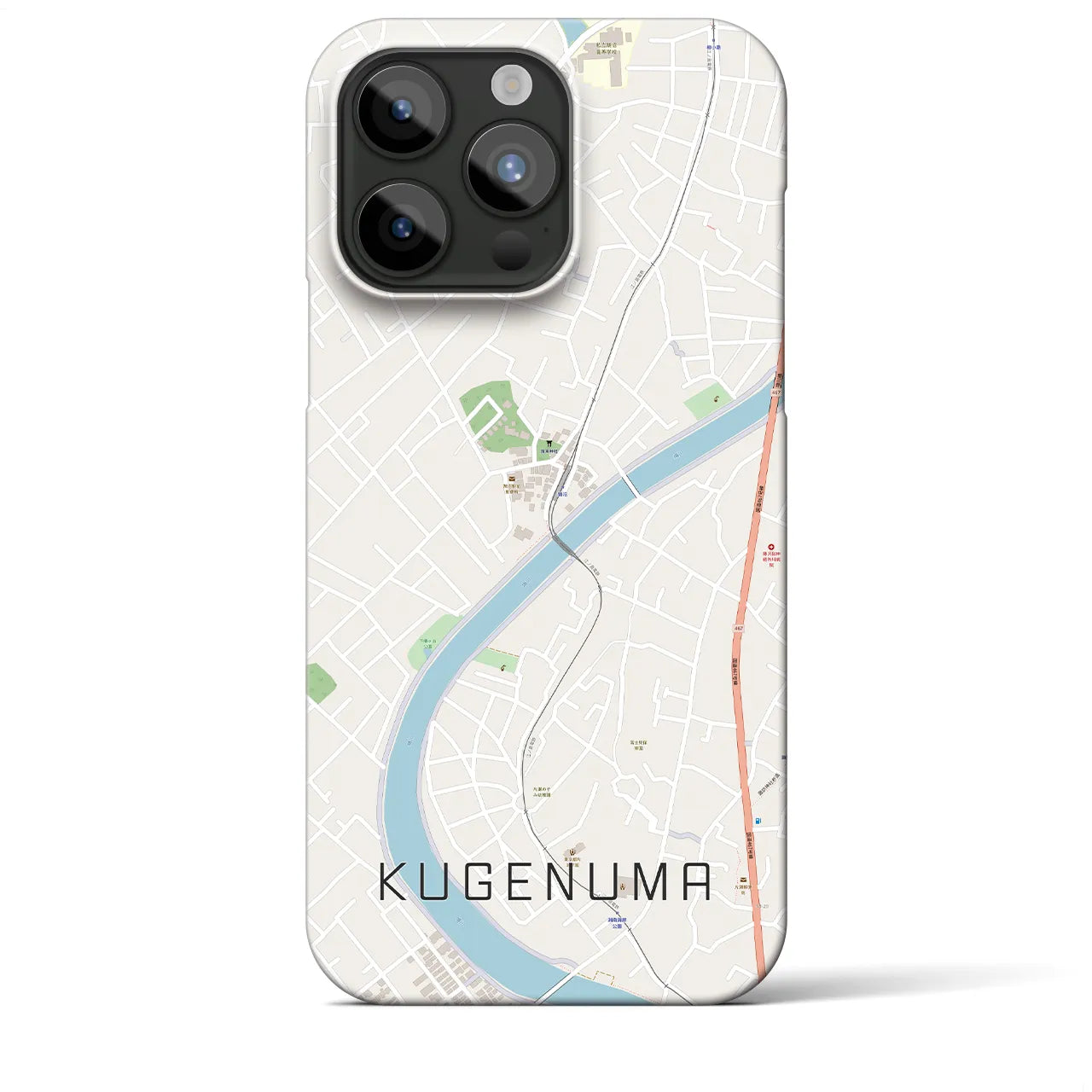 【鵠沼(神奈川県)】地図柄iPhoneケース(バックカバータイプ)