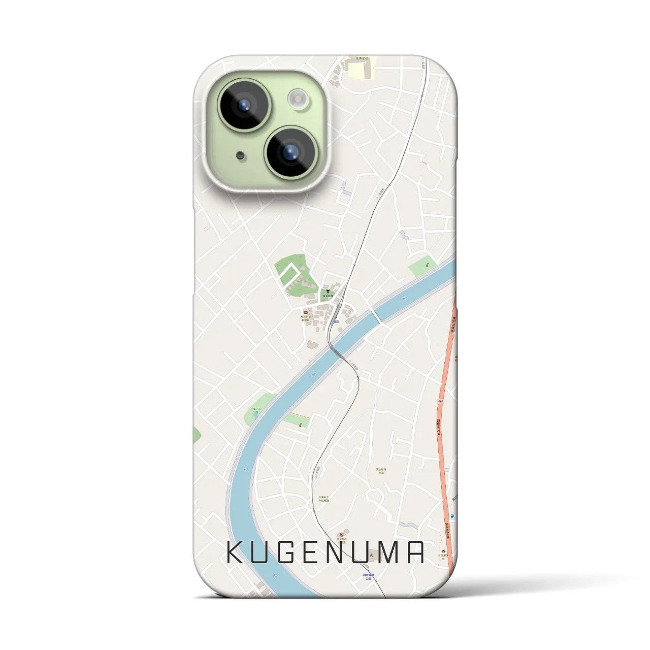 【鵠沼(神奈川県)】地図柄iPhoneケース(バックカバータイプ)