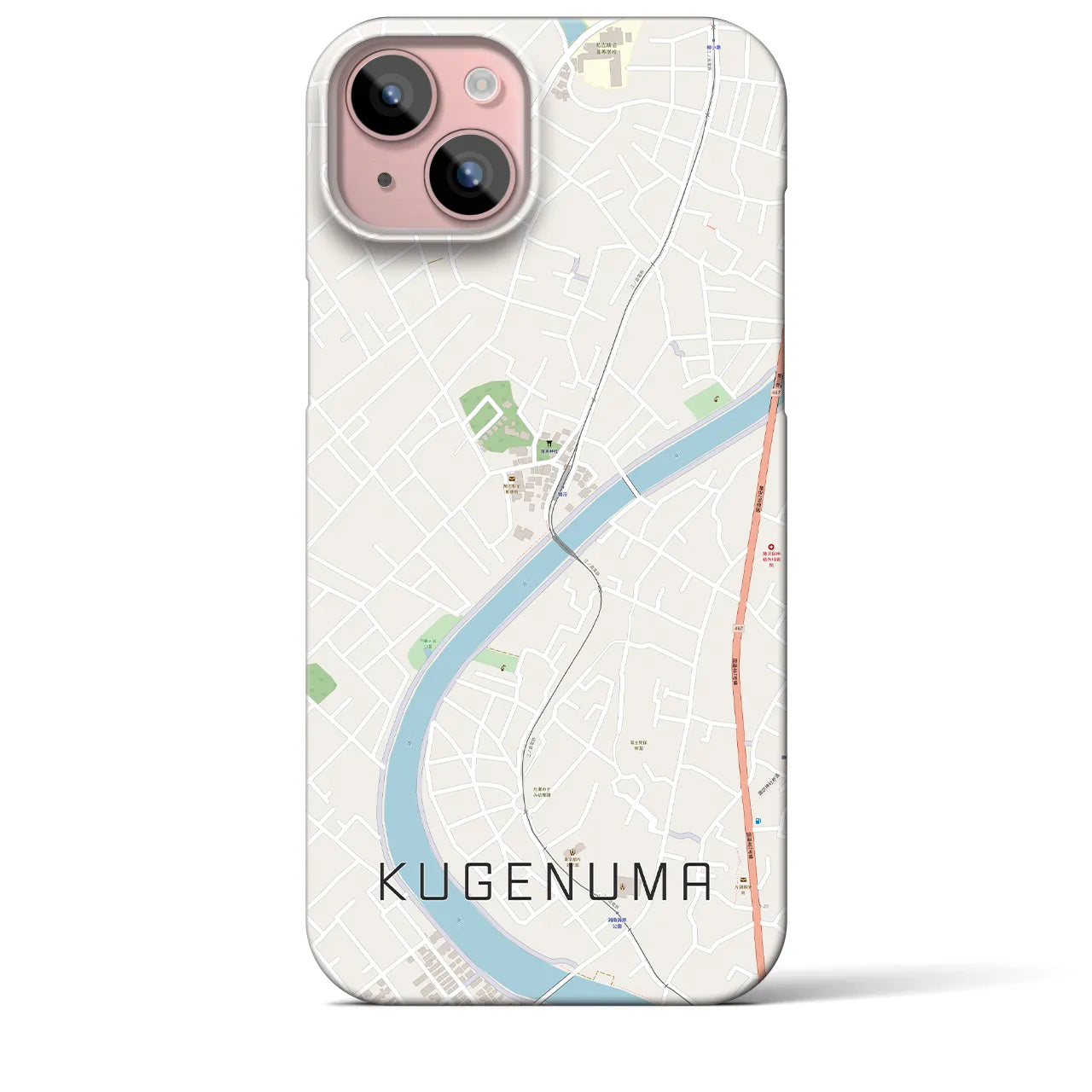 【鵠沼(神奈川県)】地図柄iPhoneケース(バックカバータイプ)