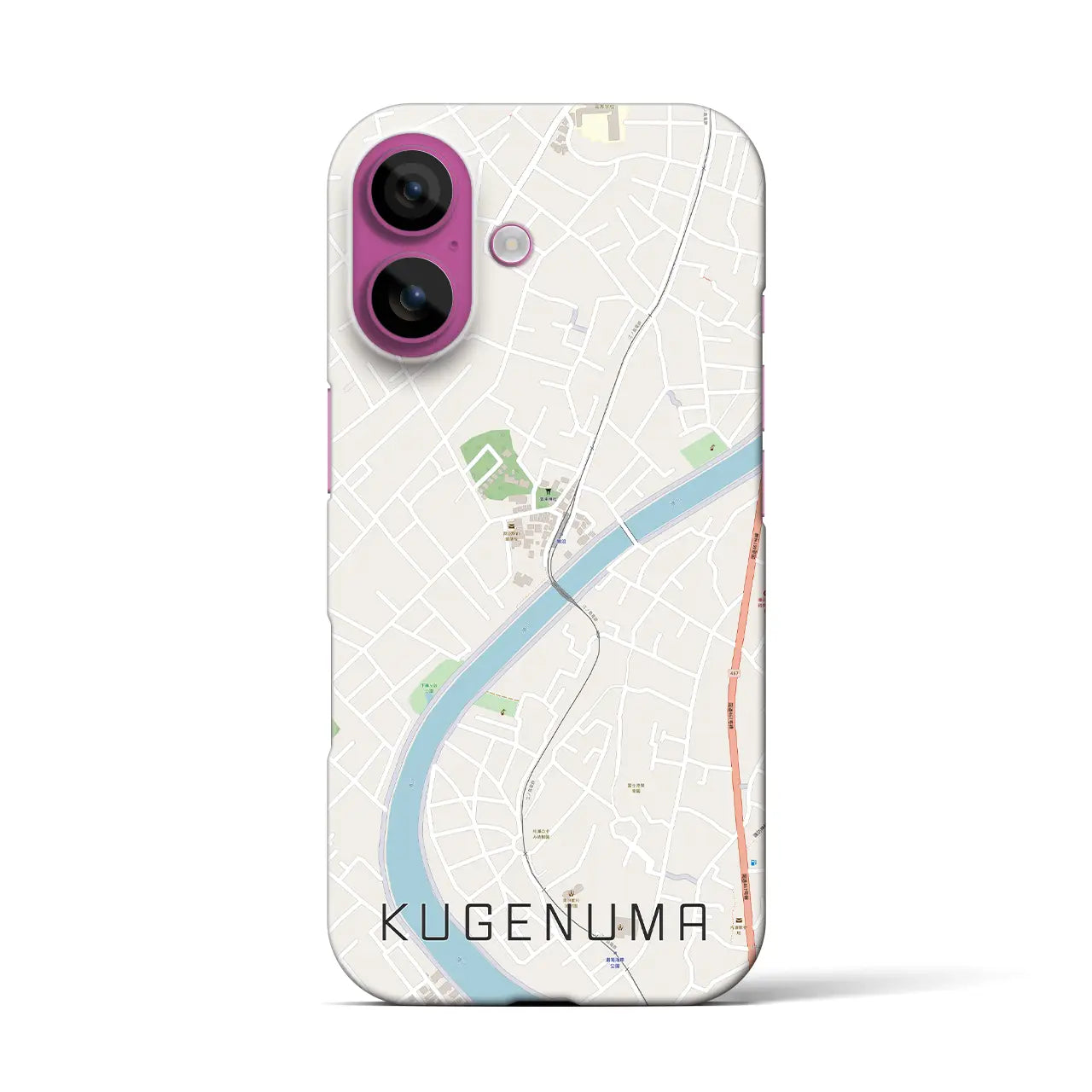 【鵠沼(神奈川県)】地図柄iPhoneケース(バックカバータイプ)