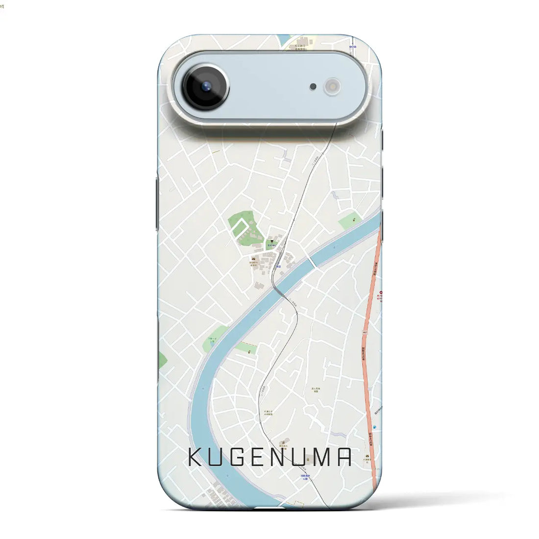 【鵠沼(神奈川県)】地図柄iPhoneケース(バックカバータイプ)ナチュラル・iPhone 17 Pro Max 用