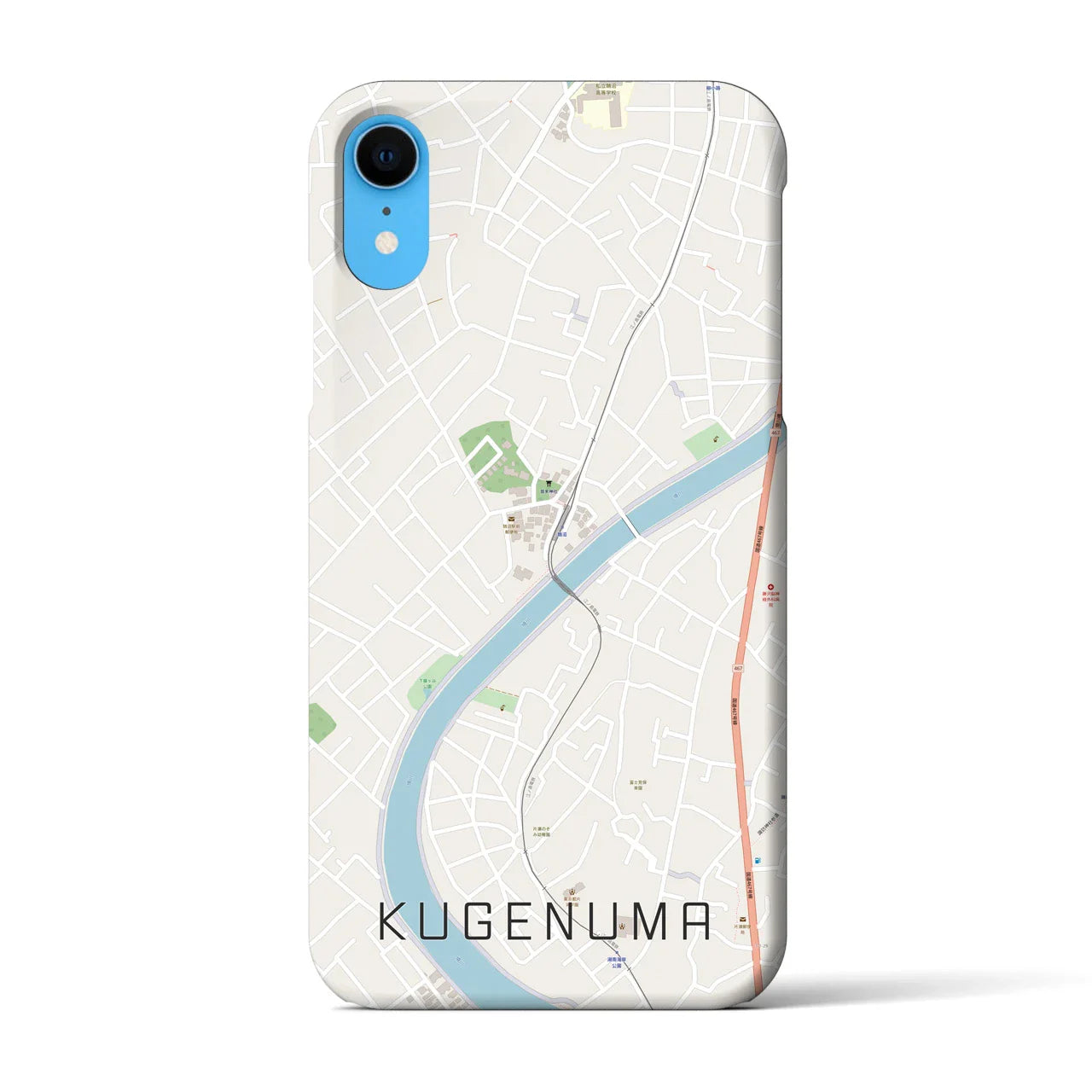 【鵠沼(神奈川県)】地図柄iPhoneケース(バックカバータイプ)