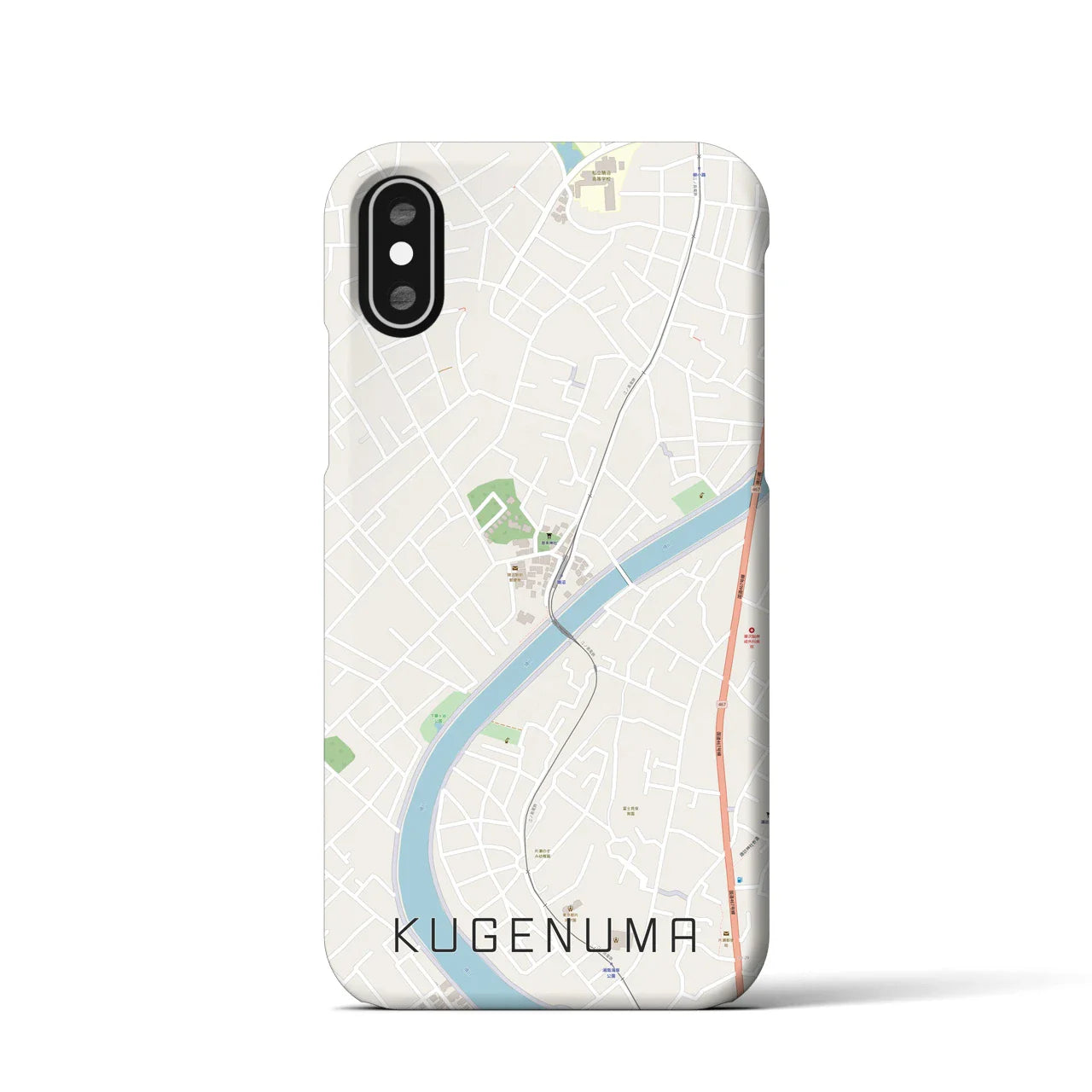 【鵠沼(神奈川県)】地図柄iPhoneケース(バックカバータイプ)