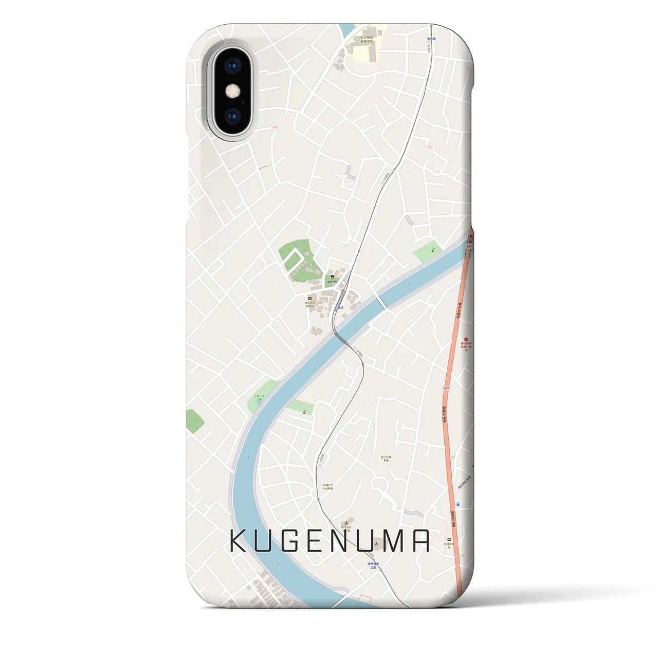 【鵠沼(神奈川県)】地図柄iPhoneケース(バックカバータイプ)