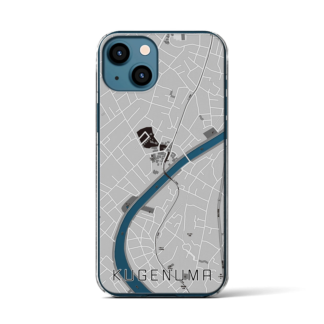 【鵠沼(神奈川県)】地図柄iPhoneケース(クリアタイプ)