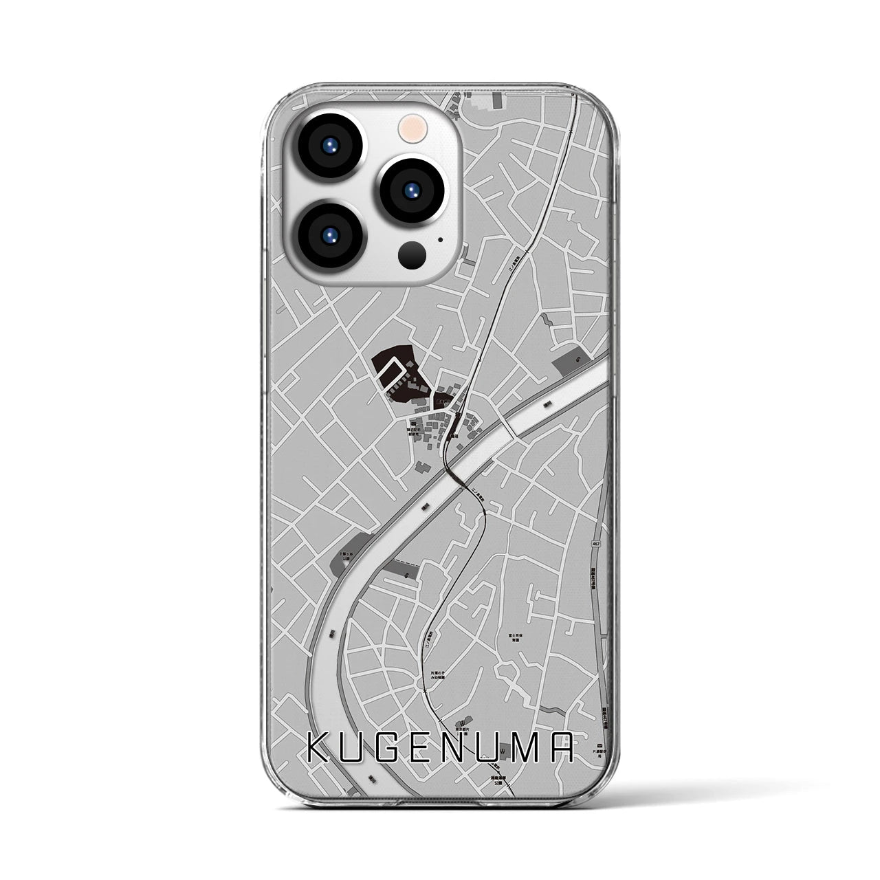 【鵠沼(神奈川県)】地図柄iPhoneケース(クリアタイプ)