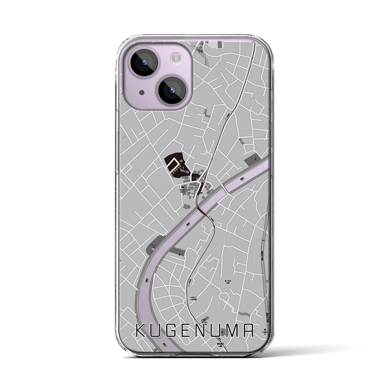 【鵠沼(神奈川県)】地図柄iPhoneケース(クリアタイプ)