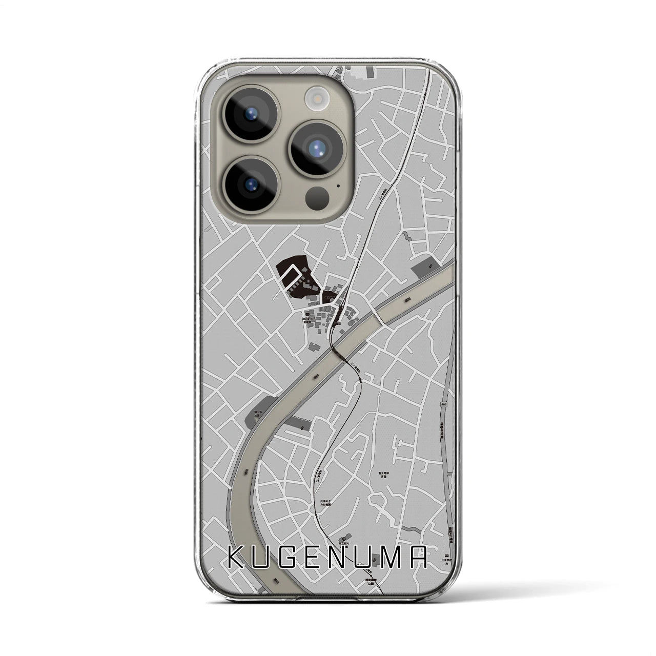 【鵠沼(神奈川県)】地図柄iPhoneケース(クリアタイプ)