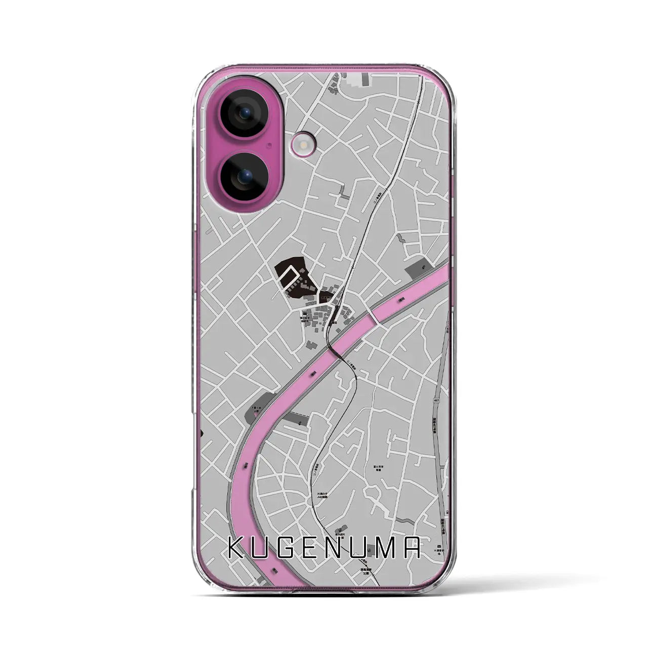 【鵠沼(神奈川県)】地図柄iPhoneケース(クリアタイプ)