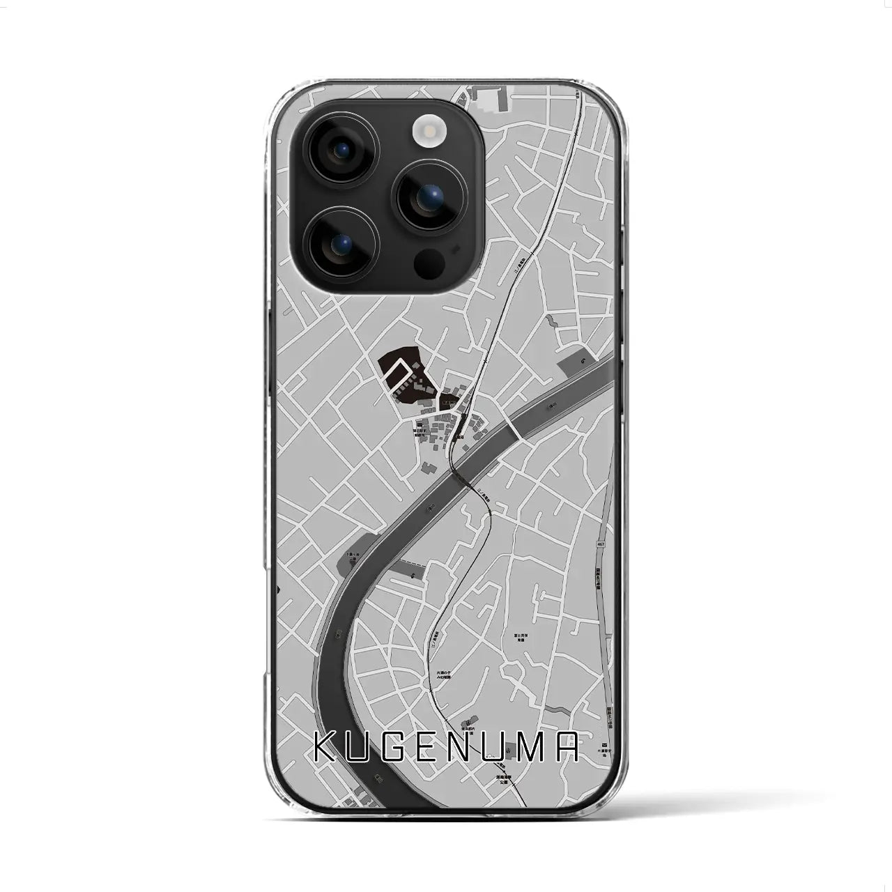 【鵠沼(神奈川県)】地図柄iPhoneケース(クリアタイプ)