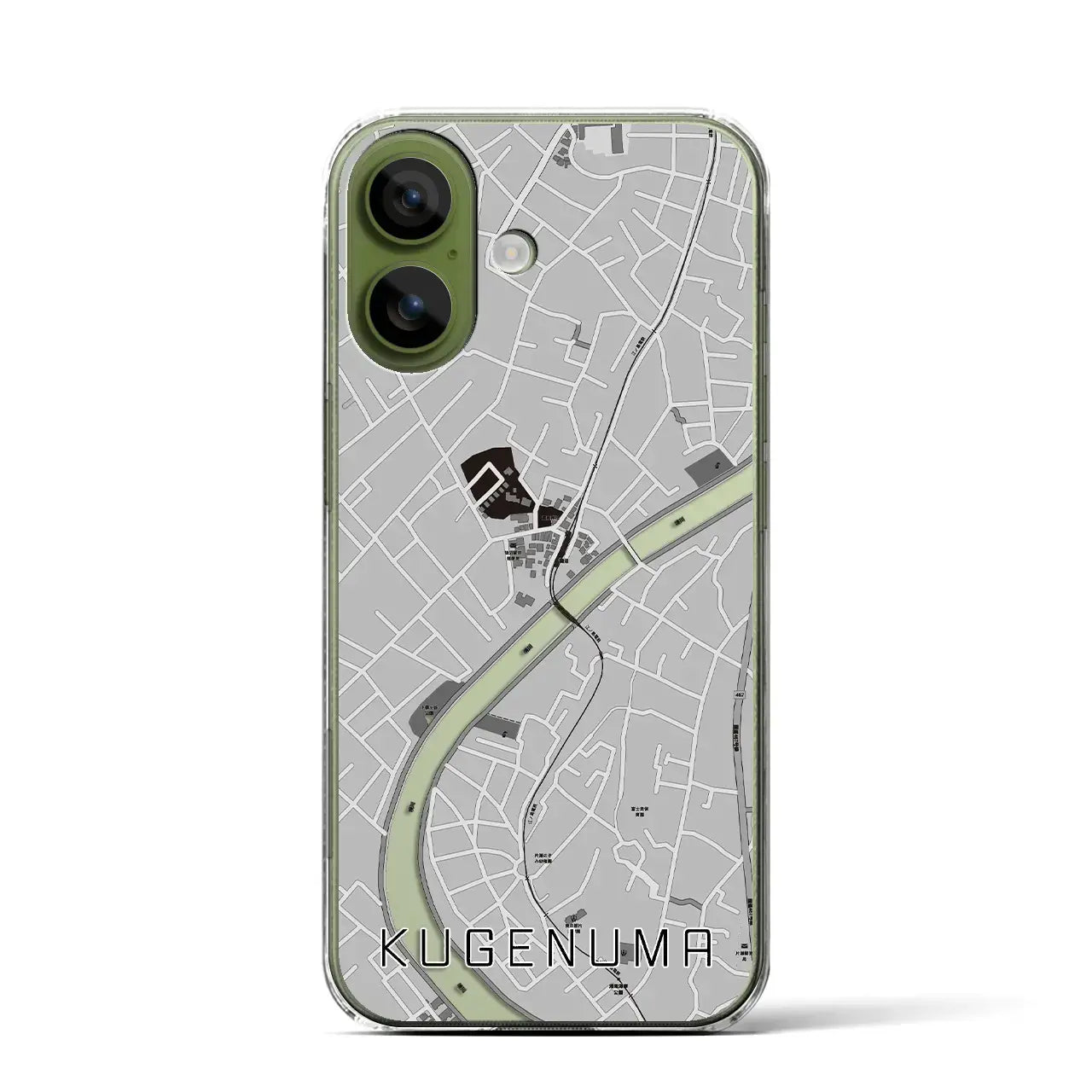 【鵠沼(神奈川県)】地図柄iPhoneケース(クリアタイプ)
