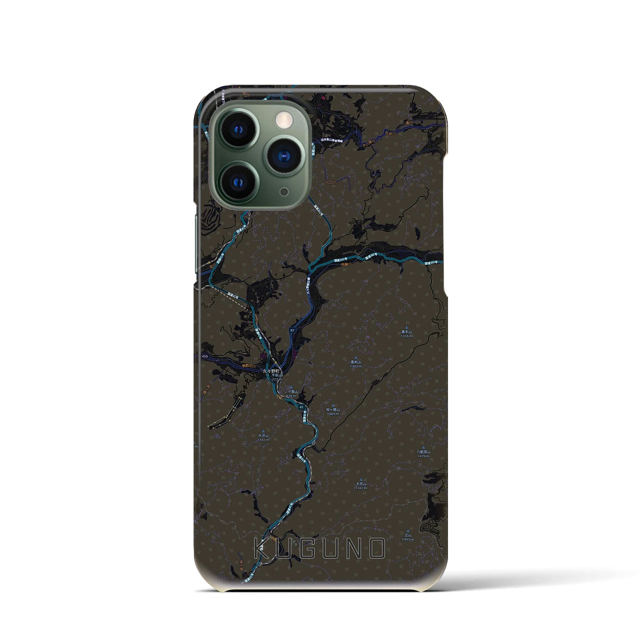 【久々野(岐阜県)】地図柄iPhoneケース(バックカバータイプ)