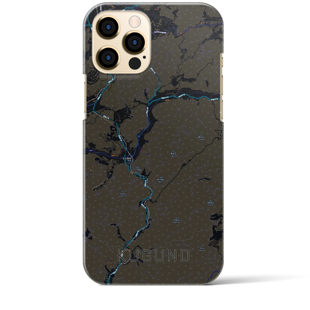 【久々野(岐阜県)】地図柄iPhoneケース(バックカバータイプ)