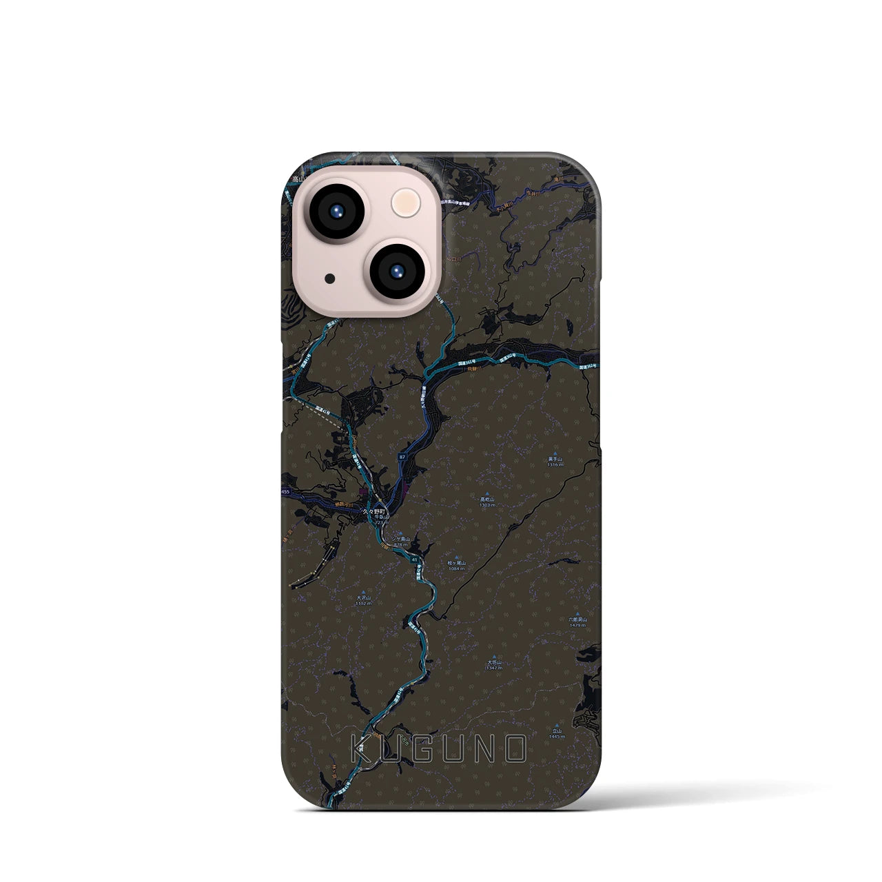 【久々野(岐阜県)】地図柄iPhoneケース(バックカバータイプ)
