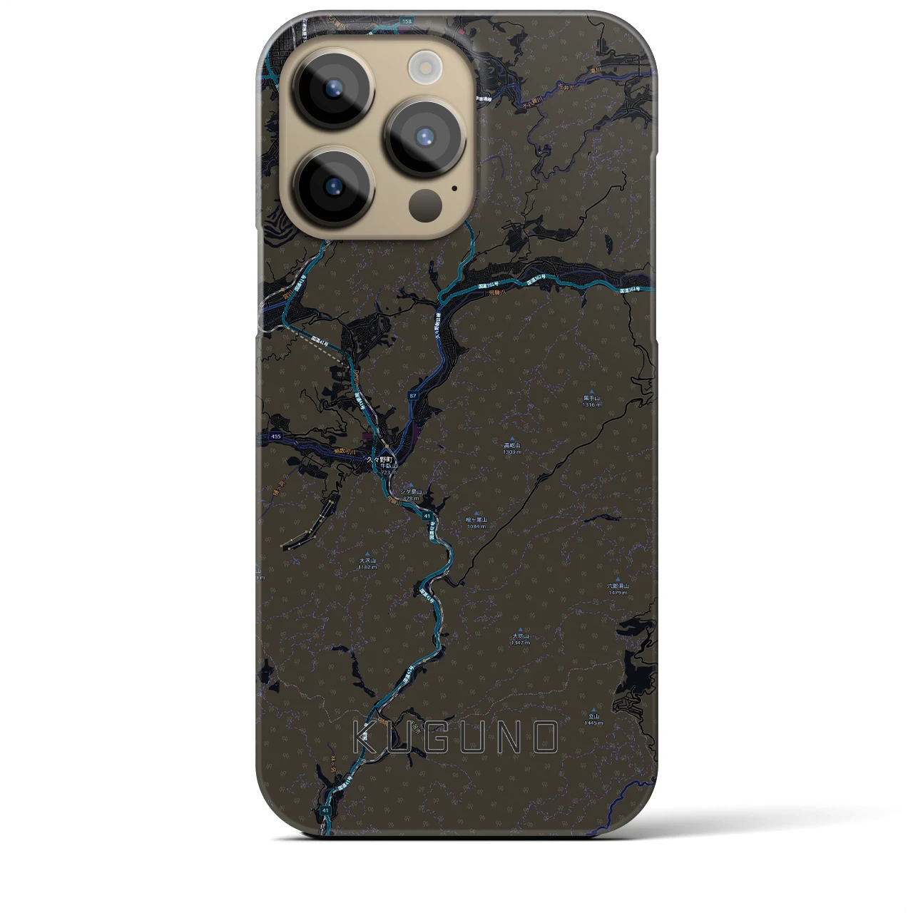 【久々野(岐阜県)】地図柄iPhoneケース(バックカバータイプ)
