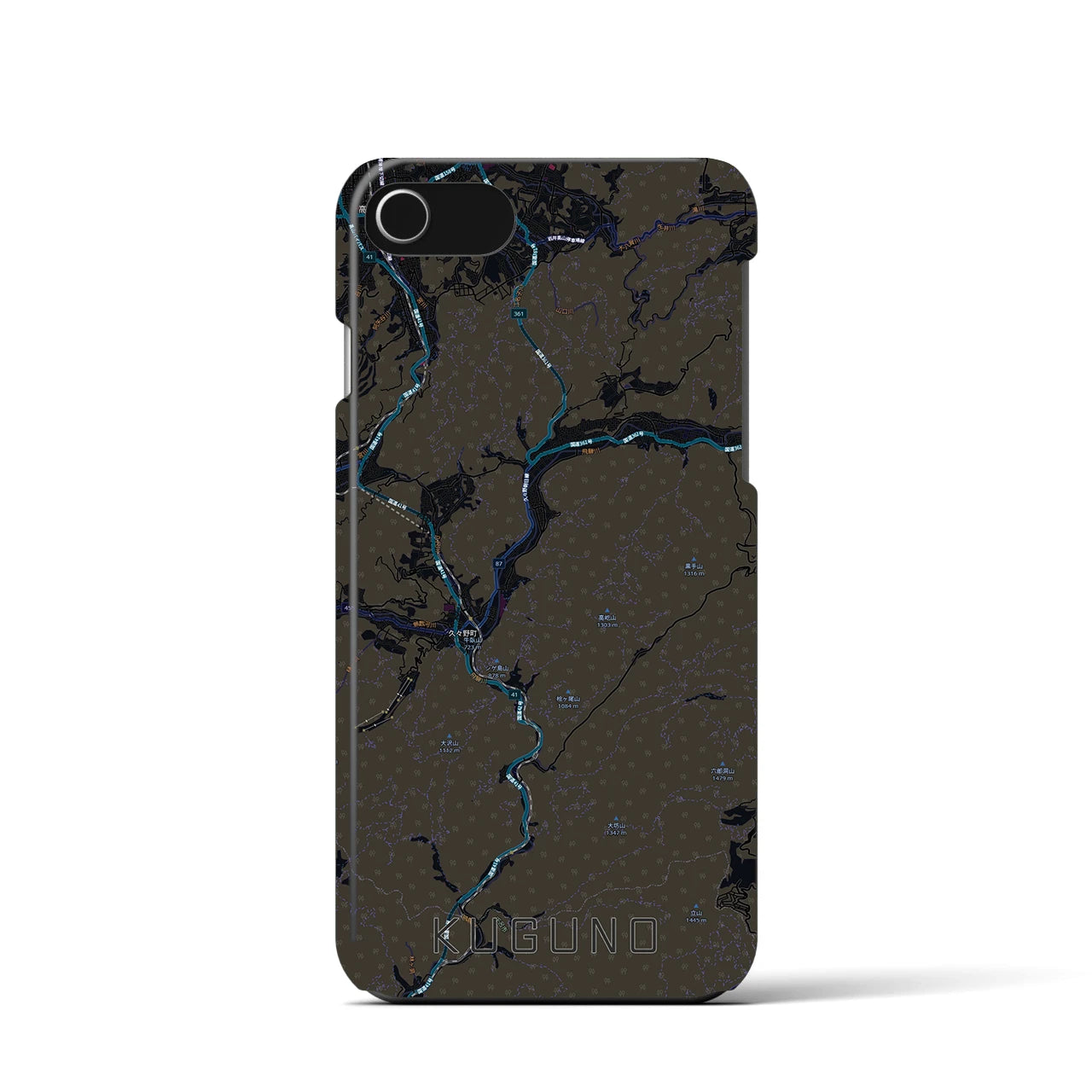 【久々野(岐阜県)】地図柄iPhoneケース(バックカバータイプ)
