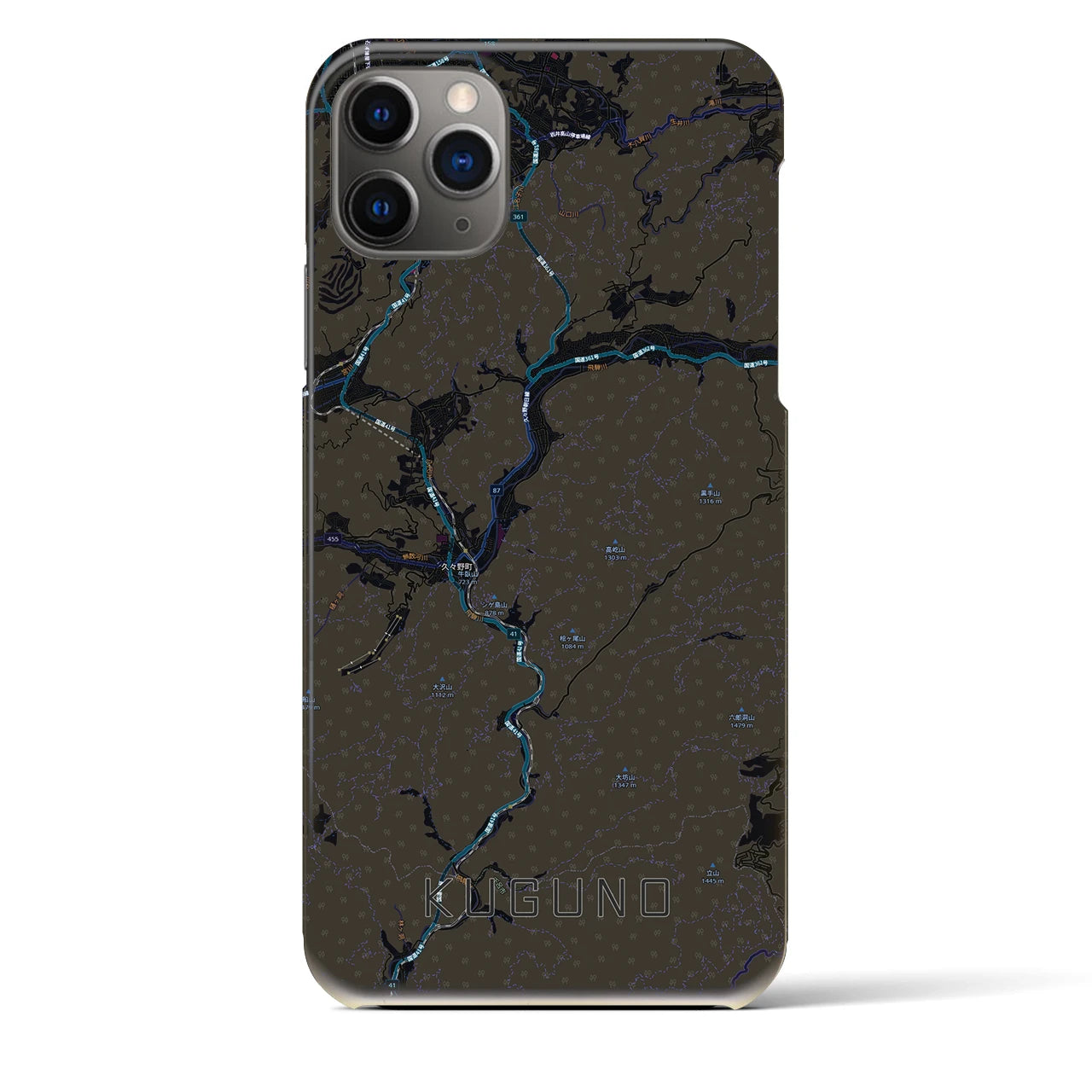 【久々野(岐阜県)】地図柄iPhoneケース(バックカバータイプ)