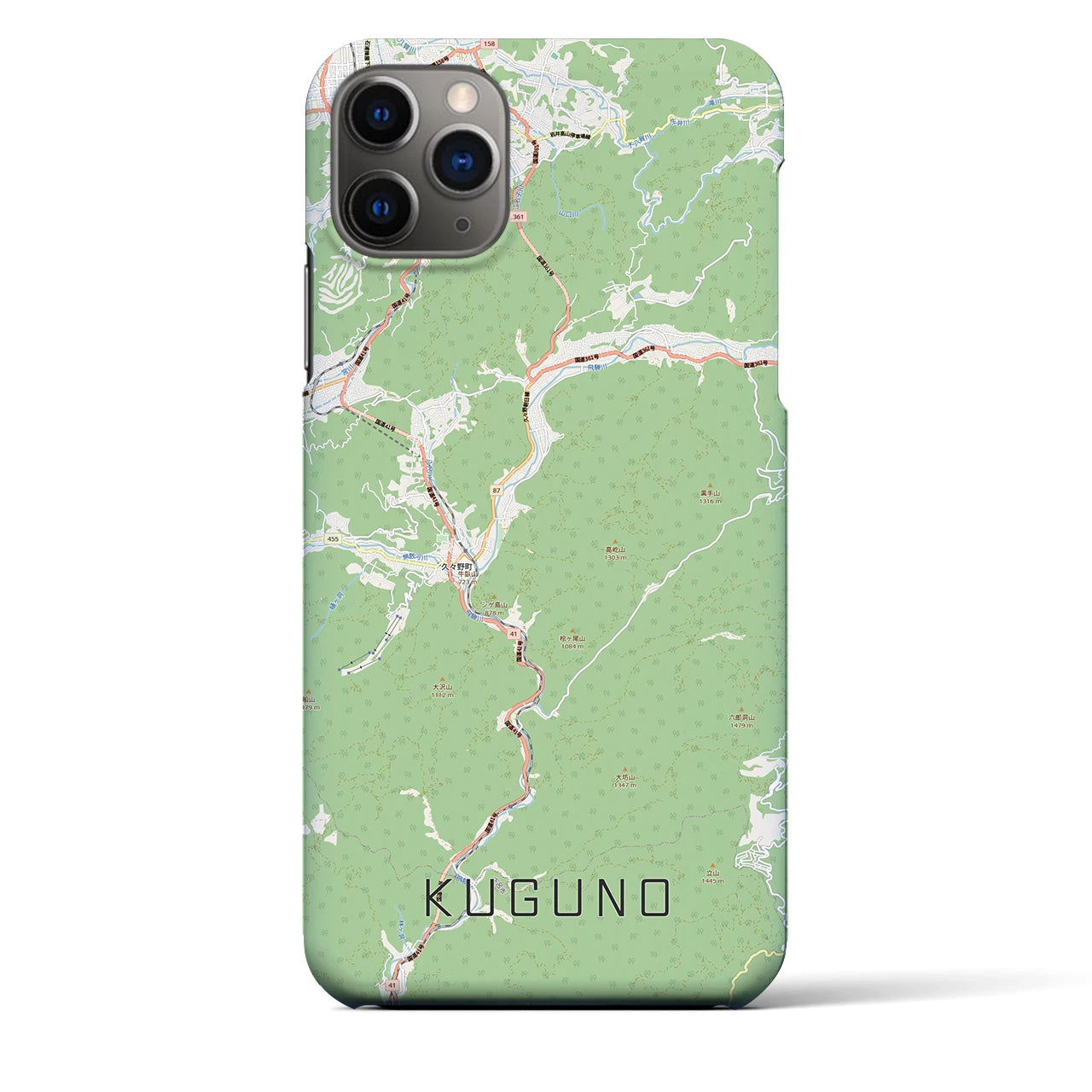 【久々野(岐阜県)】地図柄iPhoneケース(バックカバータイプ)