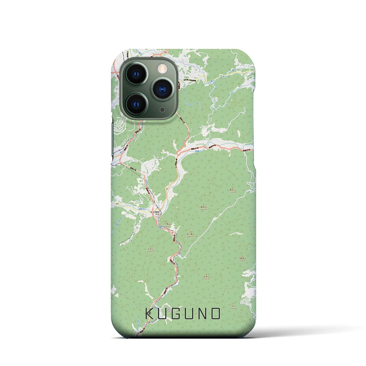 【久々野(岐阜県)】地図柄iPhoneケース(バックカバータイプ)
