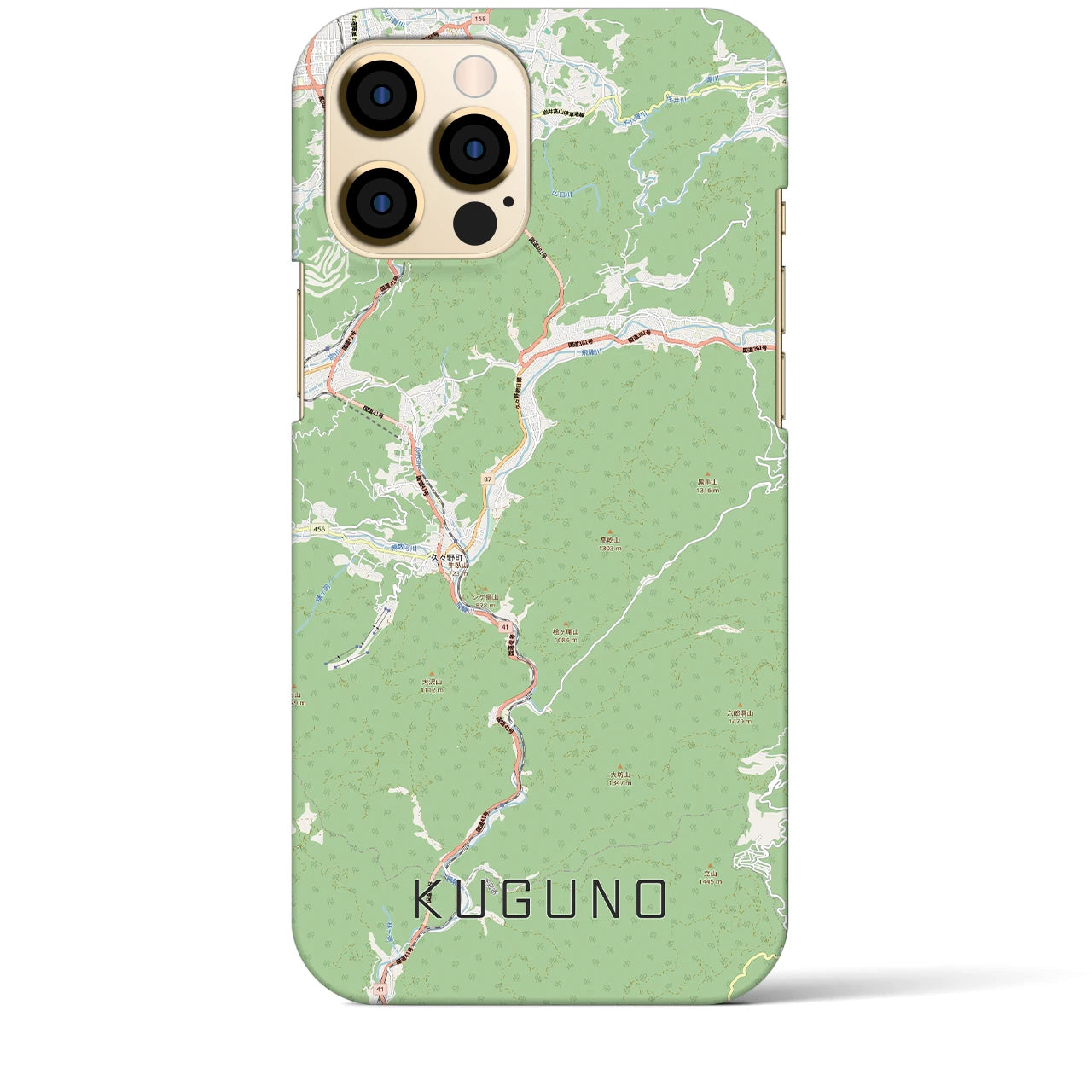 【久々野(岐阜県)】地図柄iPhoneケース(バックカバータイプ)