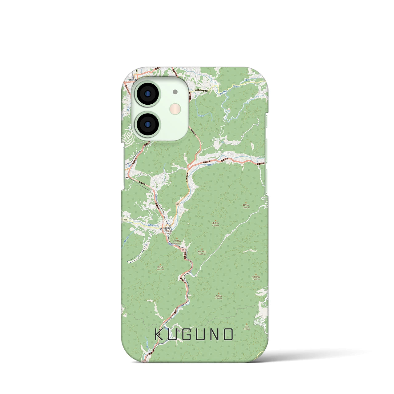 【久々野(岐阜県)】地図柄iPhoneケース(バックカバータイプ)