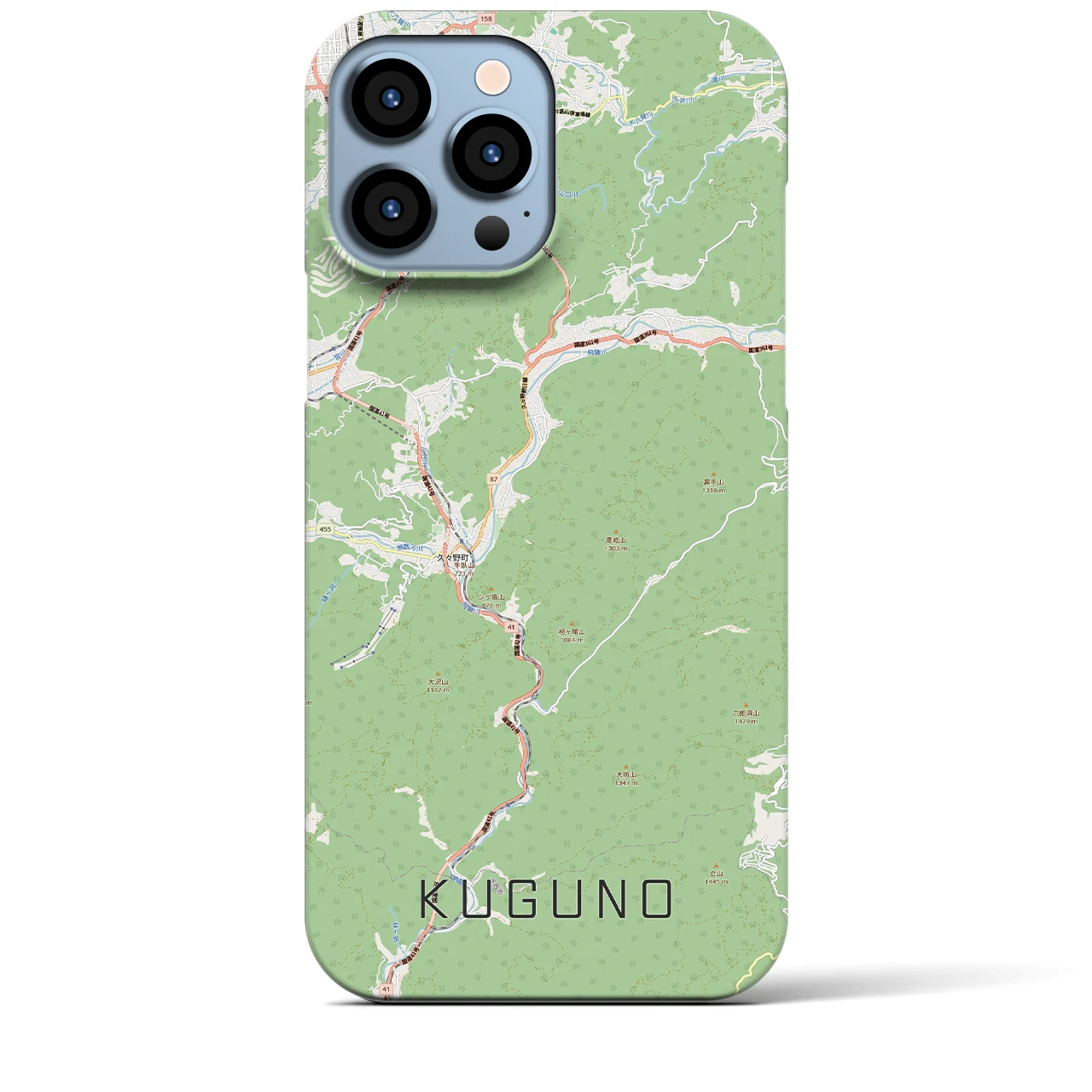 【久々野(岐阜県)】地図柄iPhoneケース(バックカバータイプ)