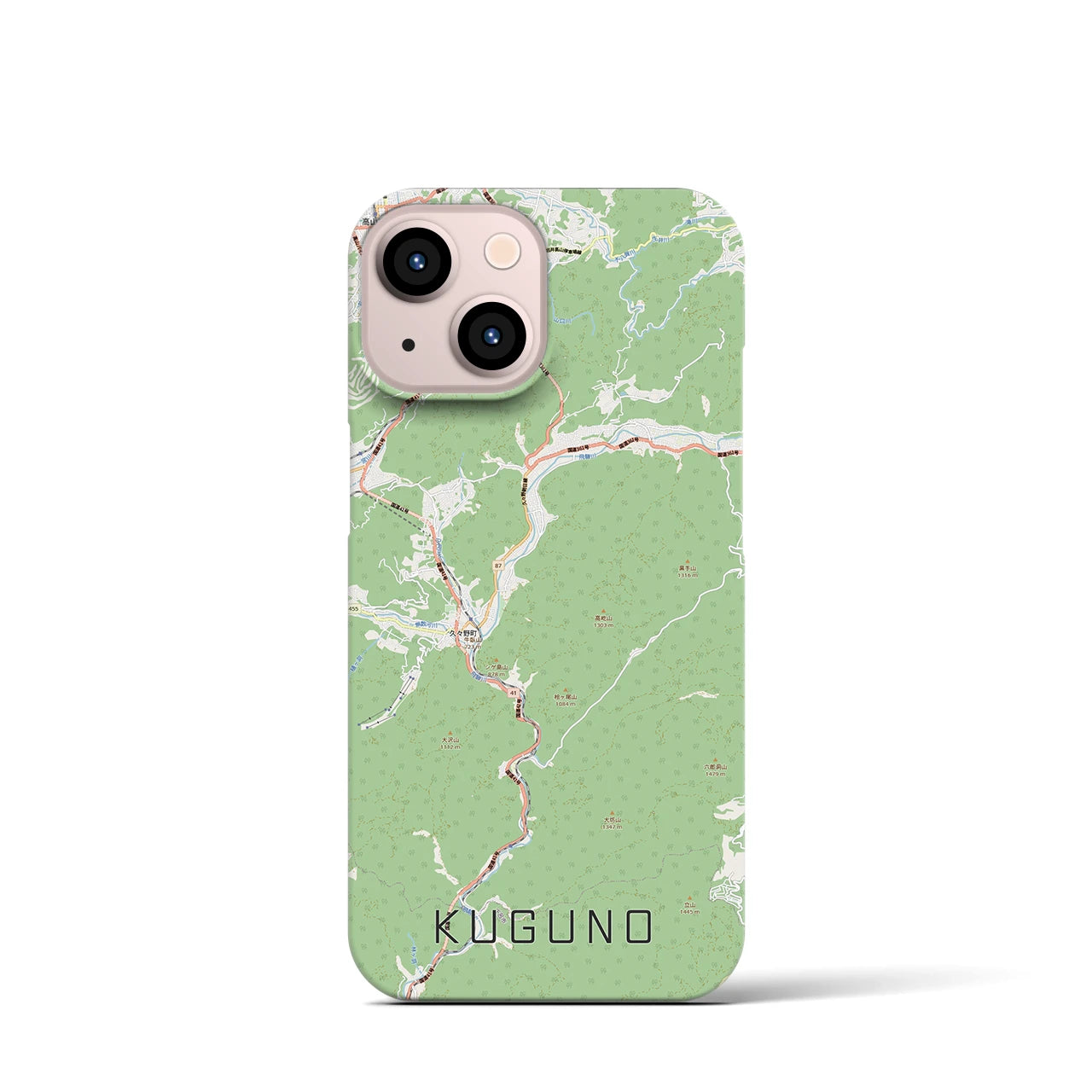 【久々野(岐阜県)】地図柄iPhoneケース(バックカバータイプ)