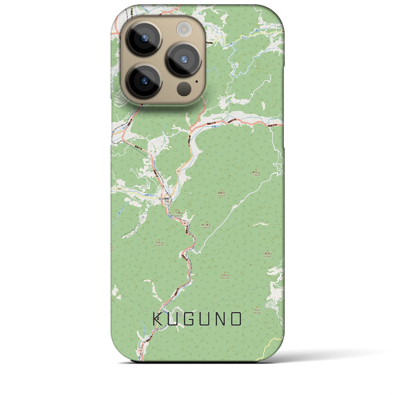 【久々野(岐阜県)】地図柄iPhoneケース(バックカバータイプ)