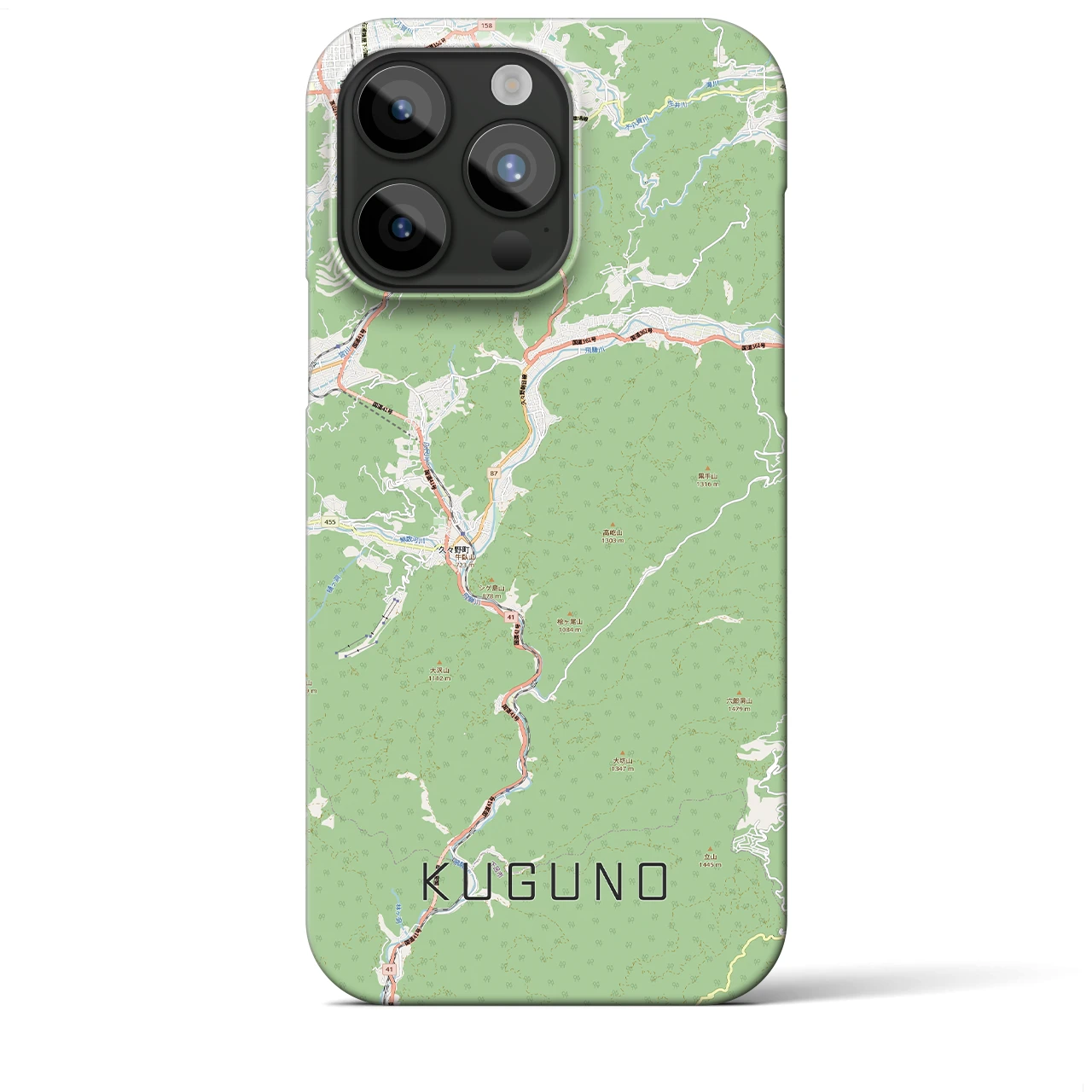 【久々野(岐阜県)】地図柄iPhoneケース(バックカバータイプ)