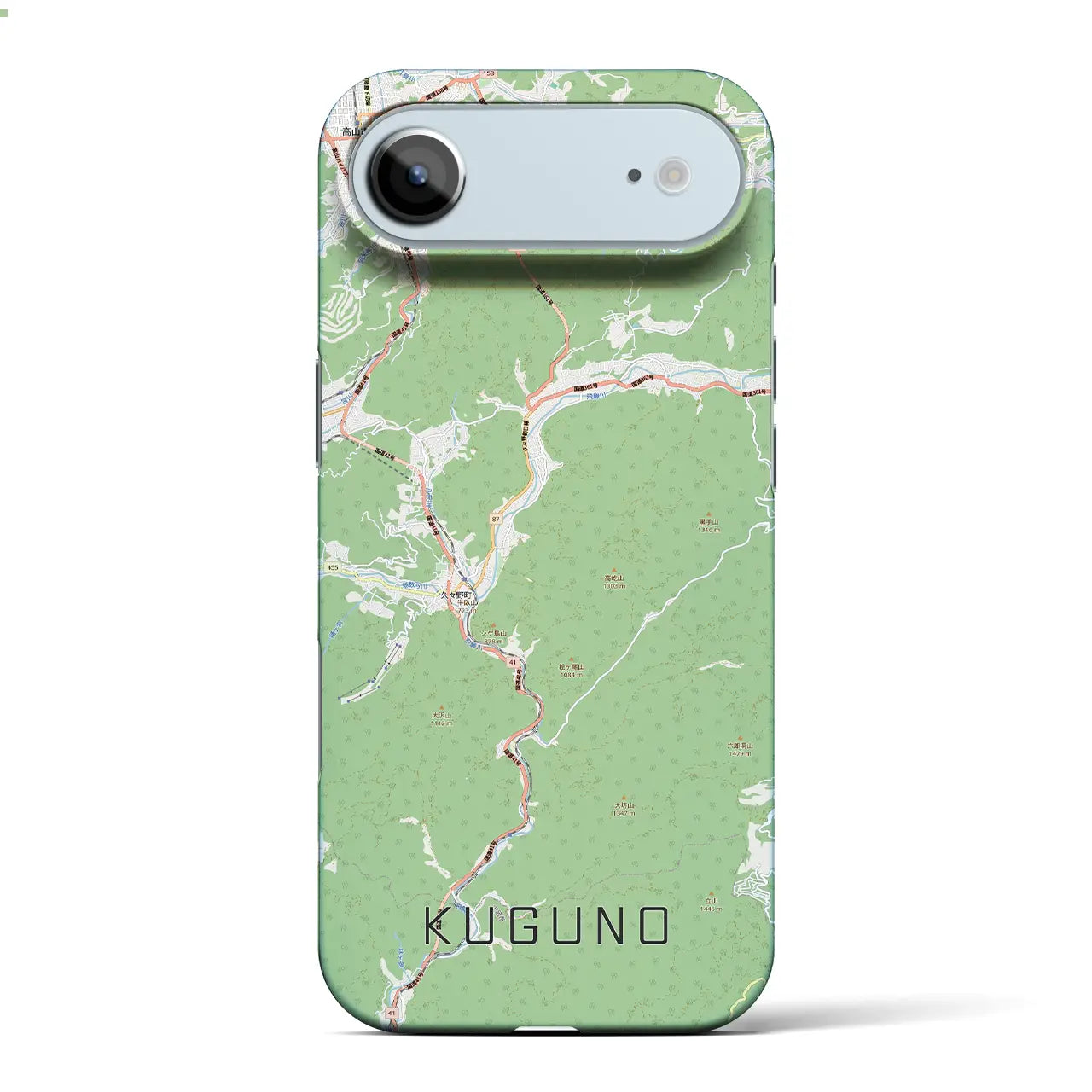 【久々野(岐阜県)】地図柄iPhoneケース(バックカバータイプ)