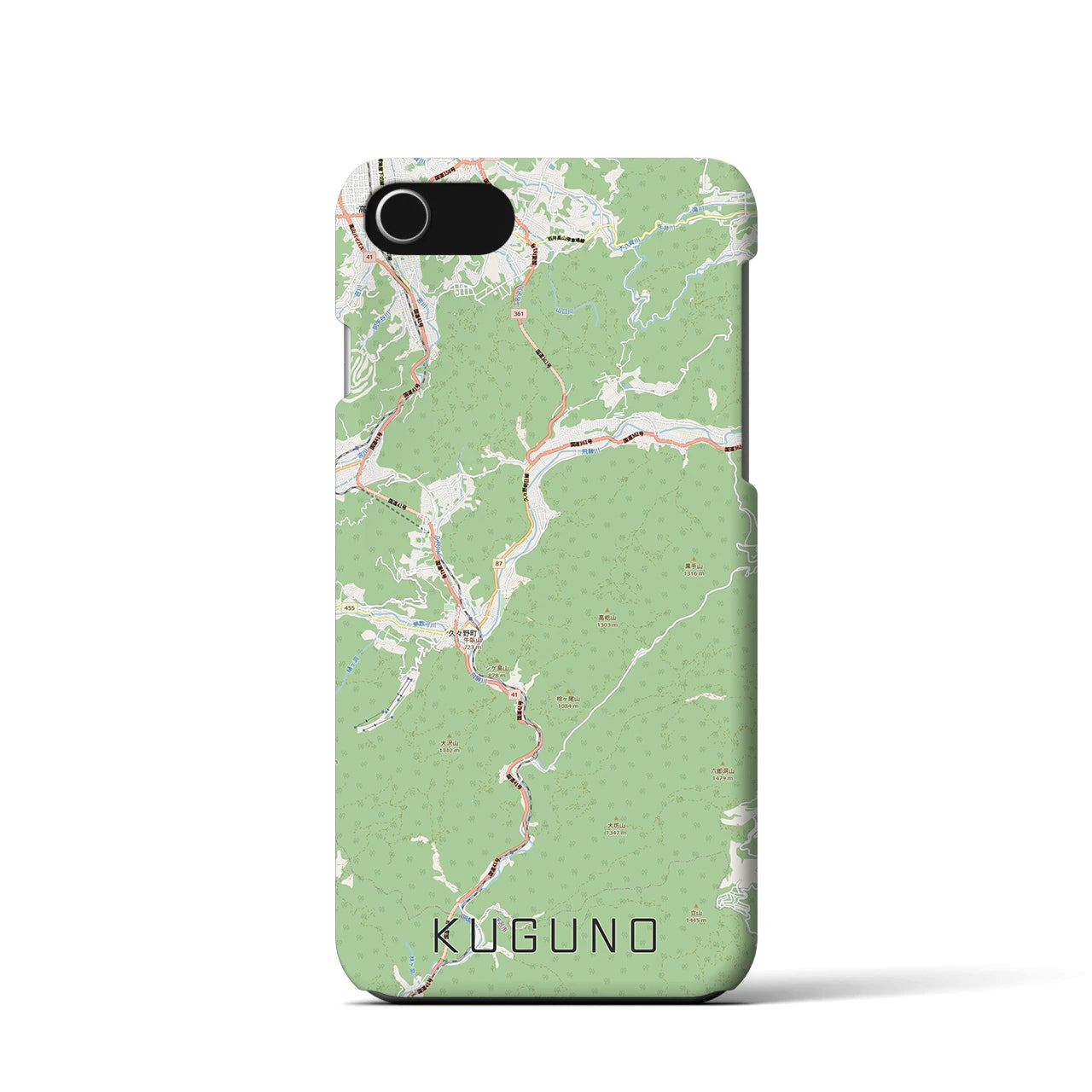 【久々野(岐阜県)】地図柄iPhoneケース(バックカバータイプ)