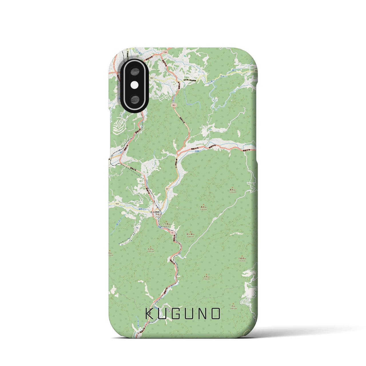 【久々野(岐阜県)】地図柄iPhoneケース(バックカバータイプ)