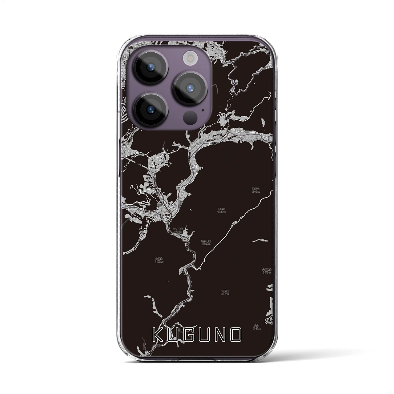 【久々野(岐阜県)】地図柄iPhoneケース(クリアタイプ)