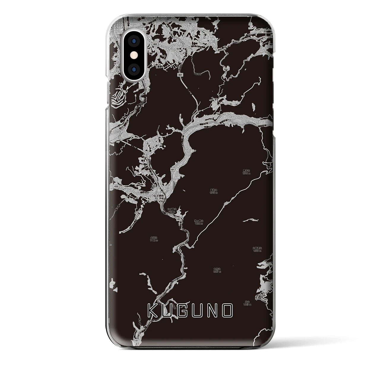 【久々野(岐阜県)】地図柄iPhoneケース(クリアタイプ)