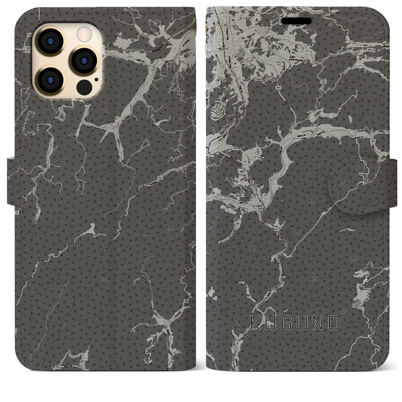 【久々野(岐阜県)】地図柄iPhoneケース(手帳タイプ)