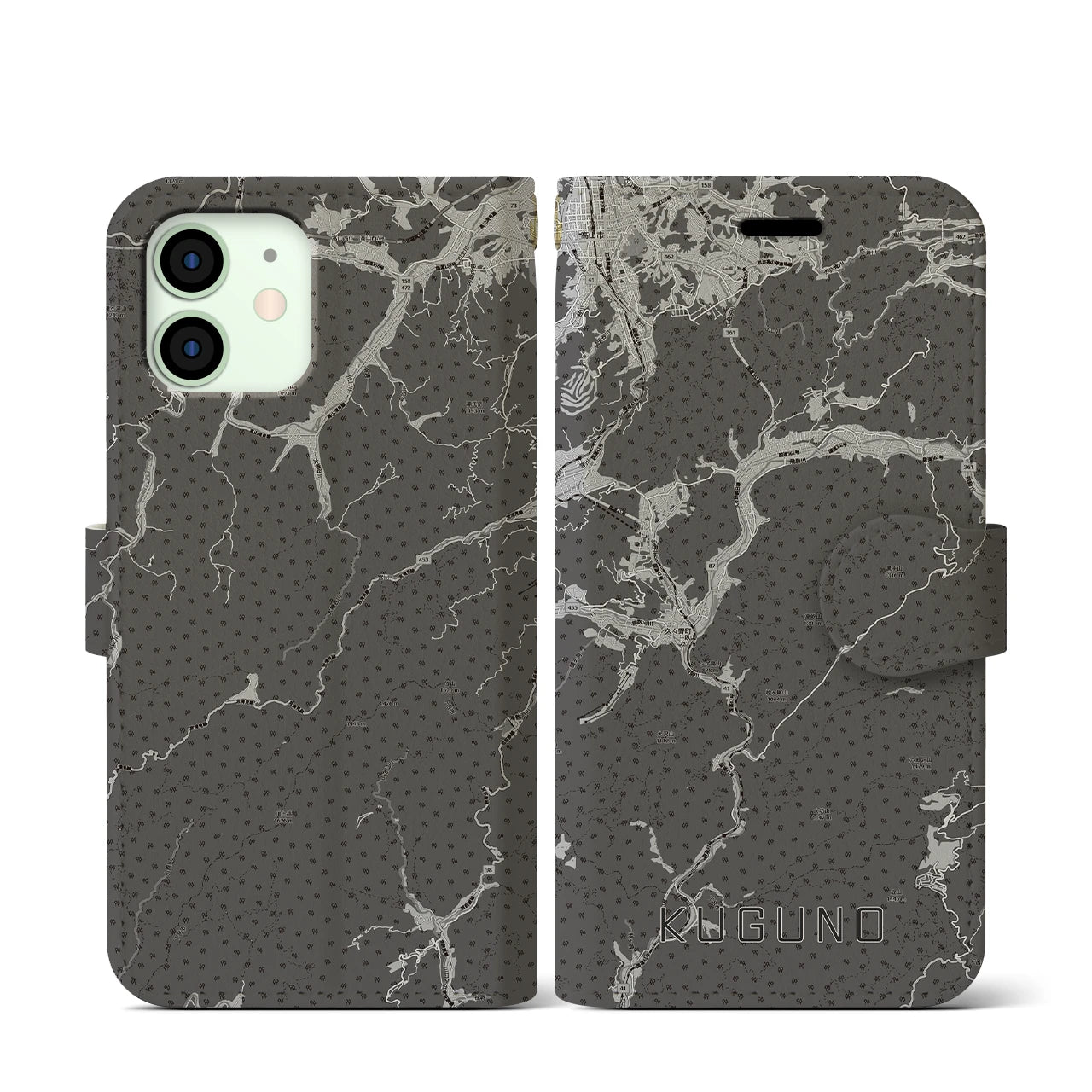 【久々野(岐阜県)】地図柄iPhoneケース(手帳タイプ)