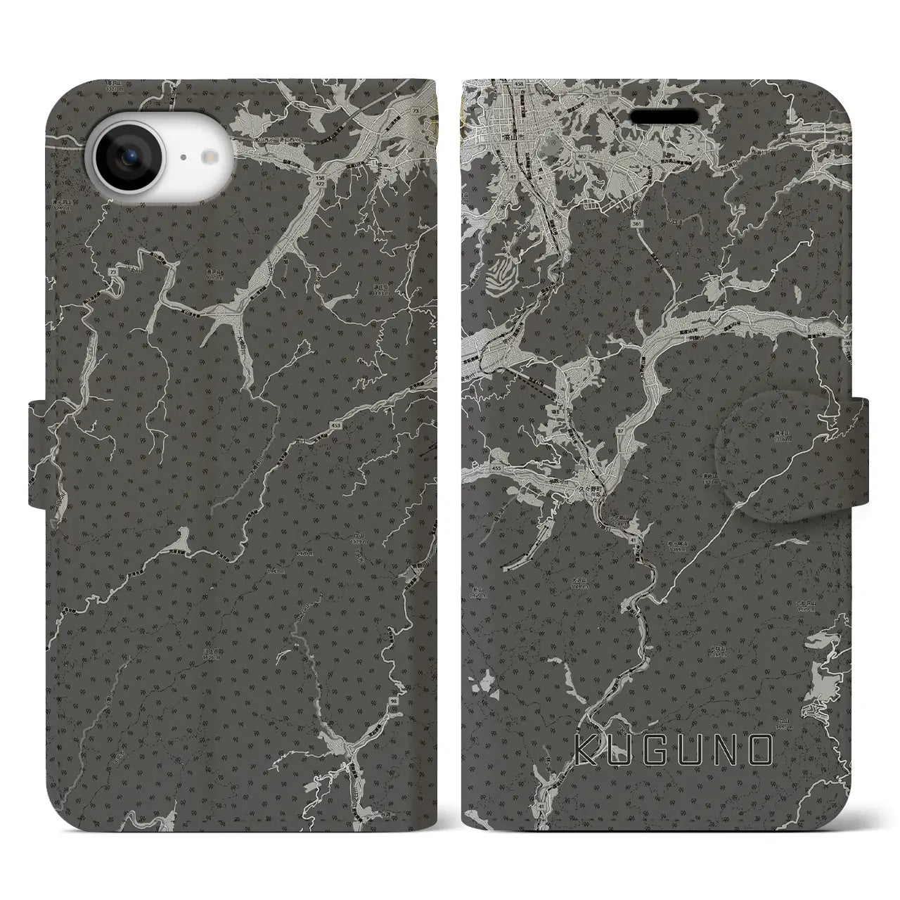 【久々野(岐阜県)】地図柄iPhoneケース(手帳タイプ)