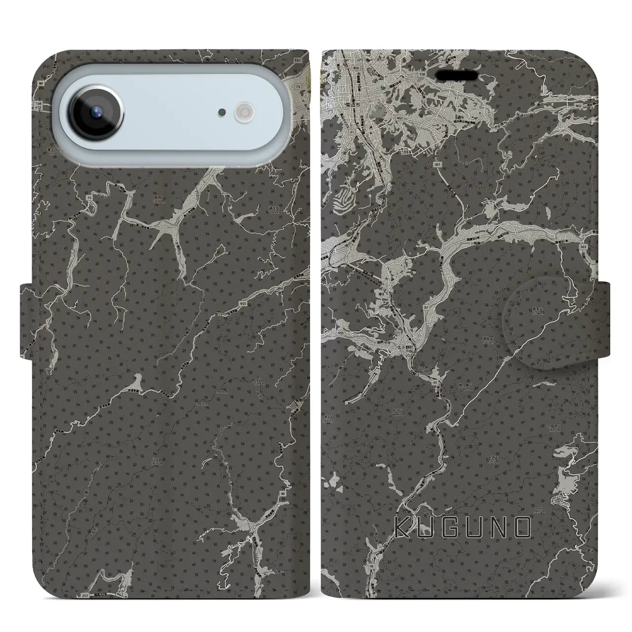 【久々野(岐阜県)】地図柄iPhoneケース(手帳タイプ)