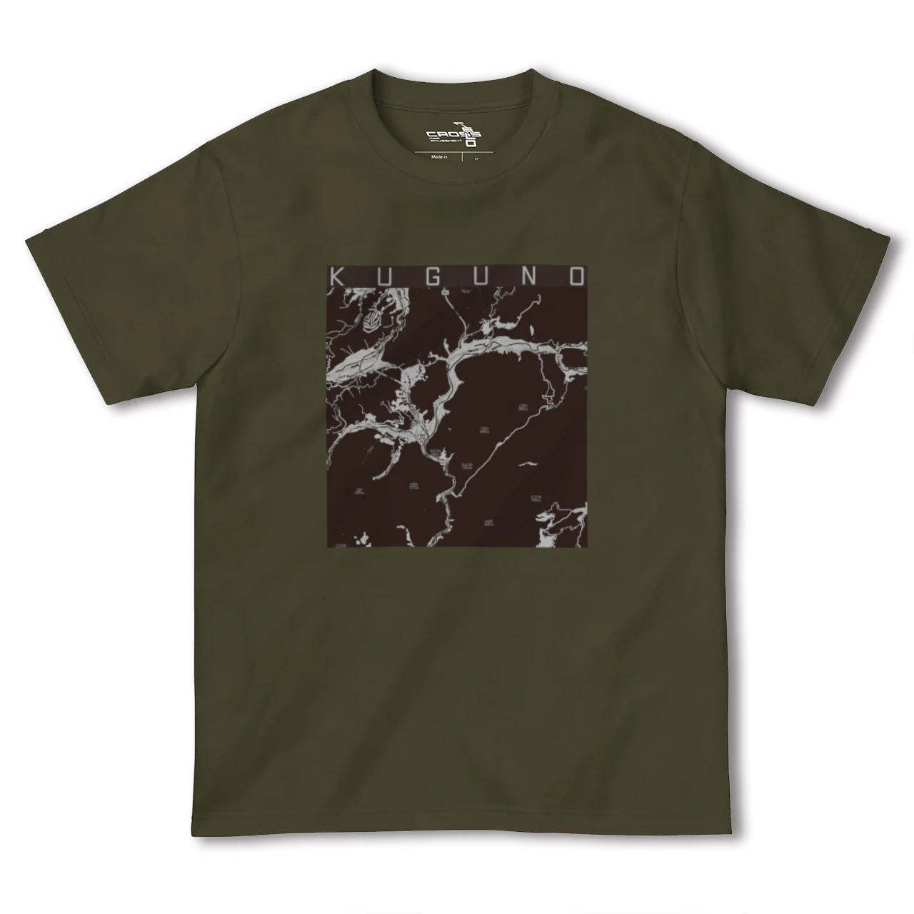 【久々野(岐阜県)】地図柄ヘビーウェイトTシャツ