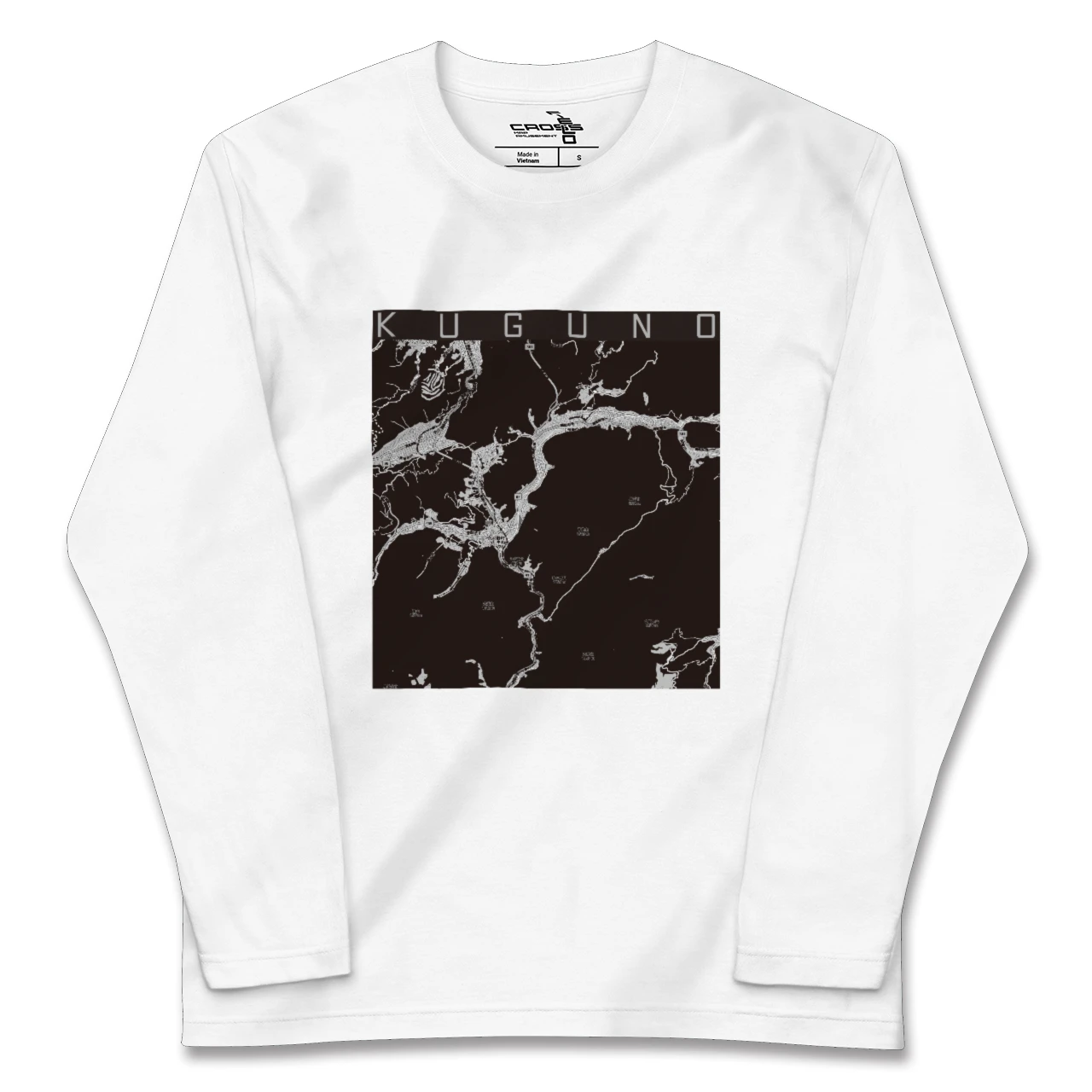 【久々野(岐阜県)】地図柄ロングスリーブTシャツ